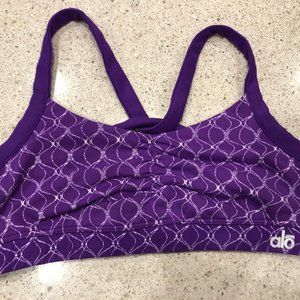Alo Soft Lounge Bra Strappy Back Purple